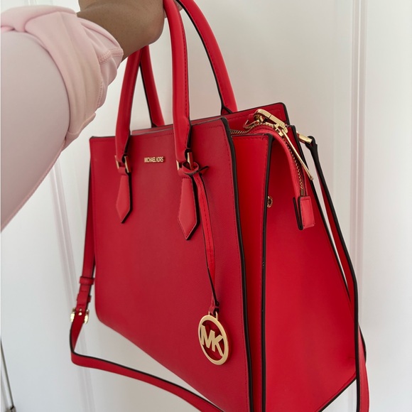 Michael Kors Vibrant Red Satchel - Picture 12 of 16